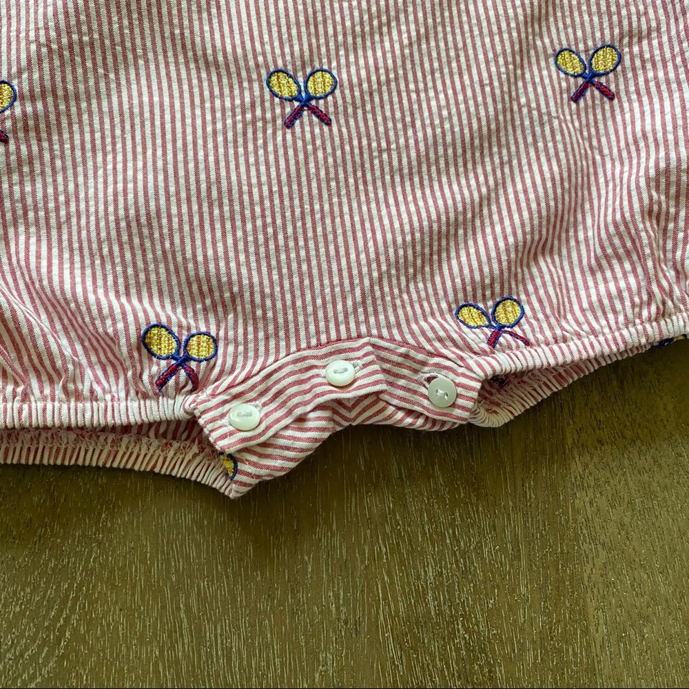 🧸 K&L | Striped Seersucker Romper - Picture 3 of 6